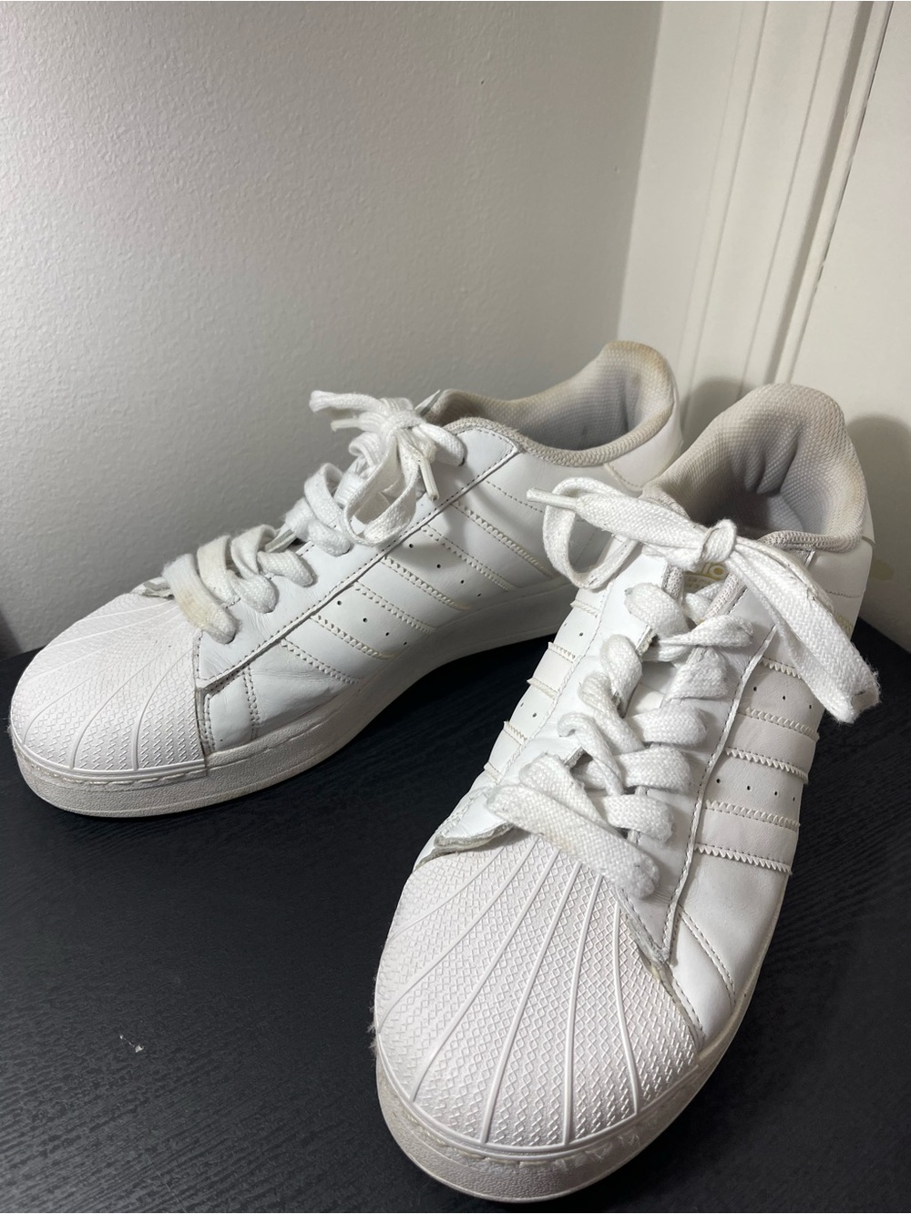 adidas Originals Superstar XLG White Gold Metallic Sneakers ID4655